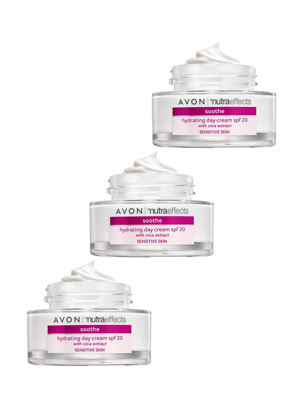 AVON Renksiz Nutra Effects Soothe Nemlendirici Krem Spf20 50 Ml. Üçlü Set