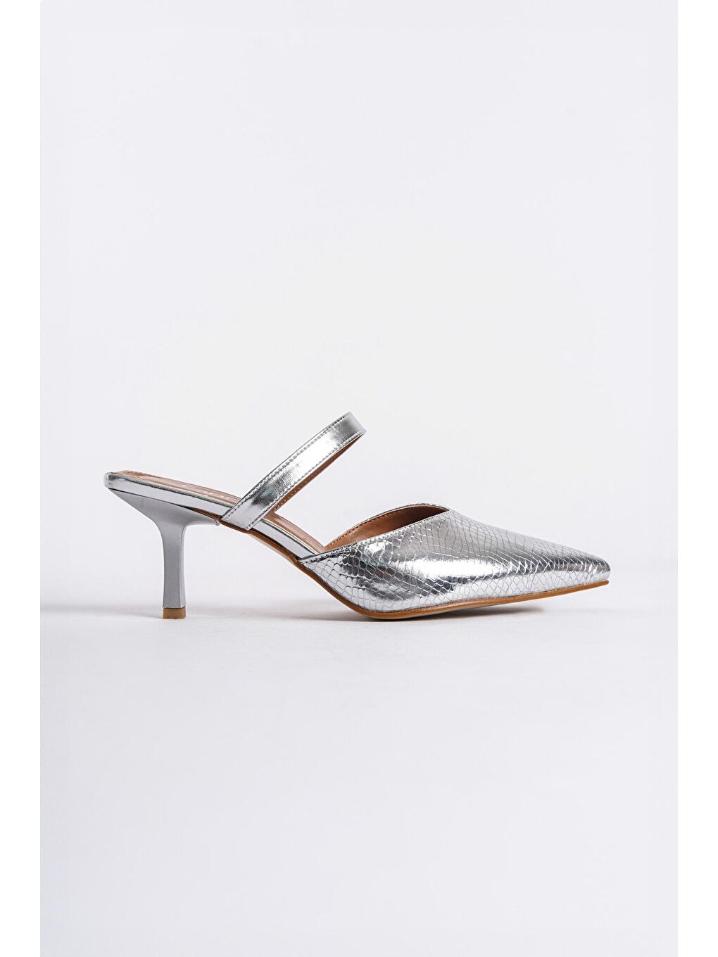 Gri Kadın Topuklu Terlik-3