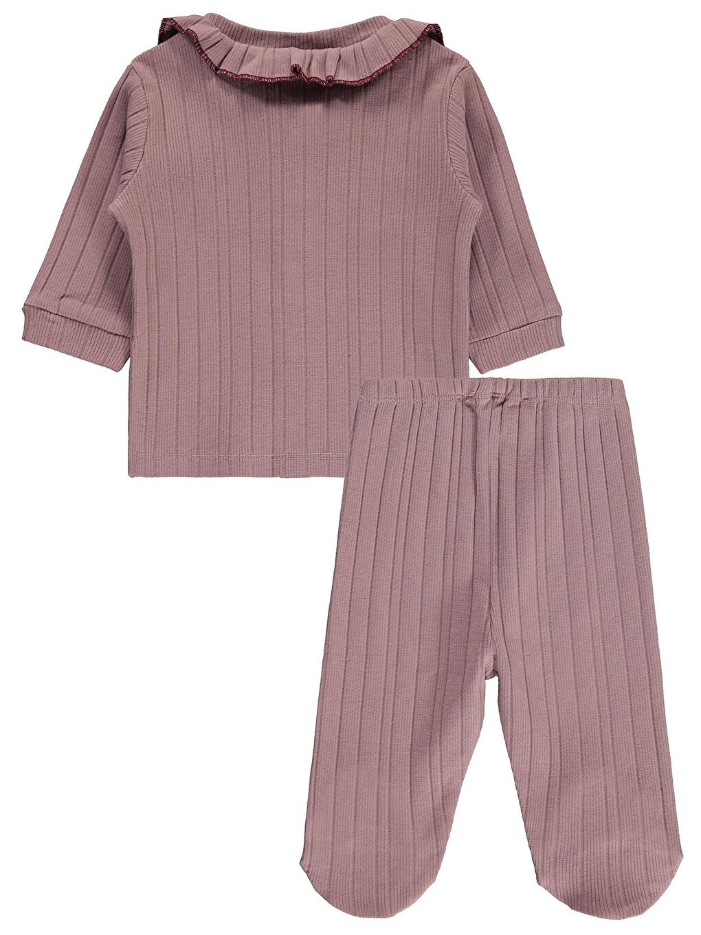 Pembe Baby Kız Bebek Pijama Takımı 1-9 Ay Soft Gül Kurusu-1