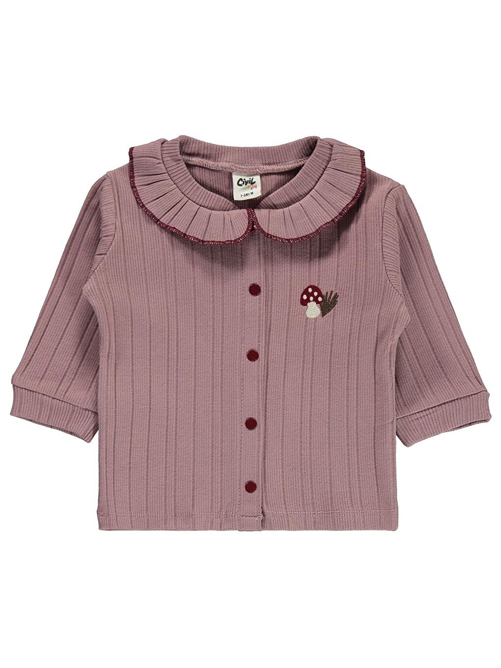 Pembe Baby Kız Bebek Pijama Takımı 1-9 Ay Soft Gül Kurusu-2