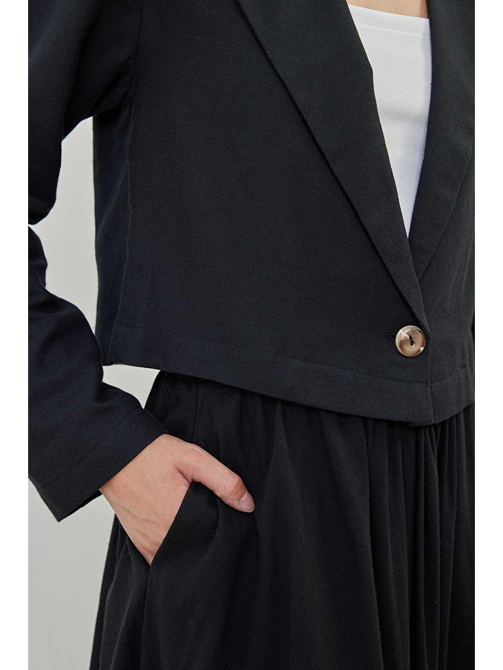 Keten Ceket Siyah Etek Takım-3