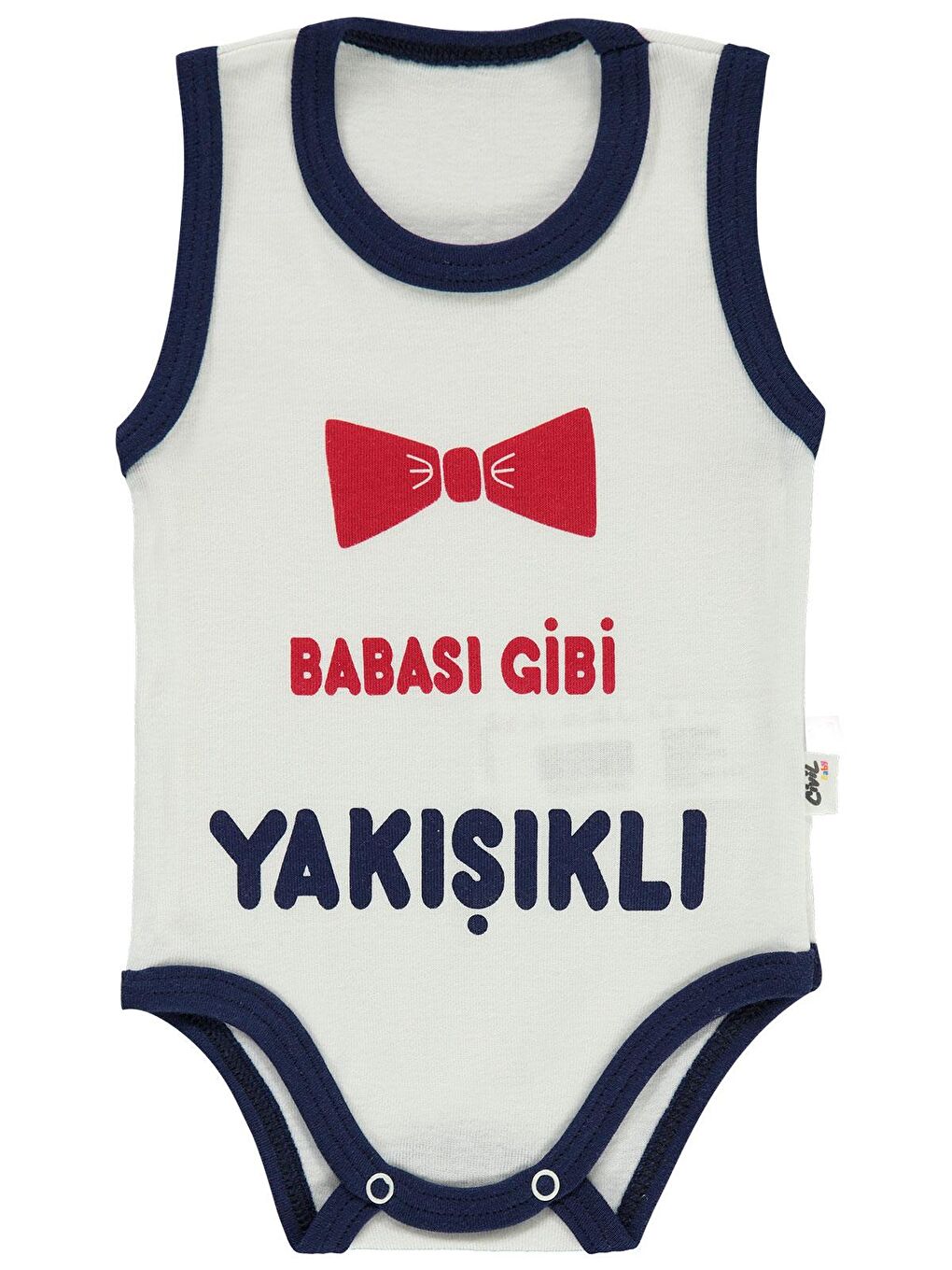 Civil Lacivert Baby Erkek Bebek Çıtçıtlı Badi 1-36 Ay Lacivert