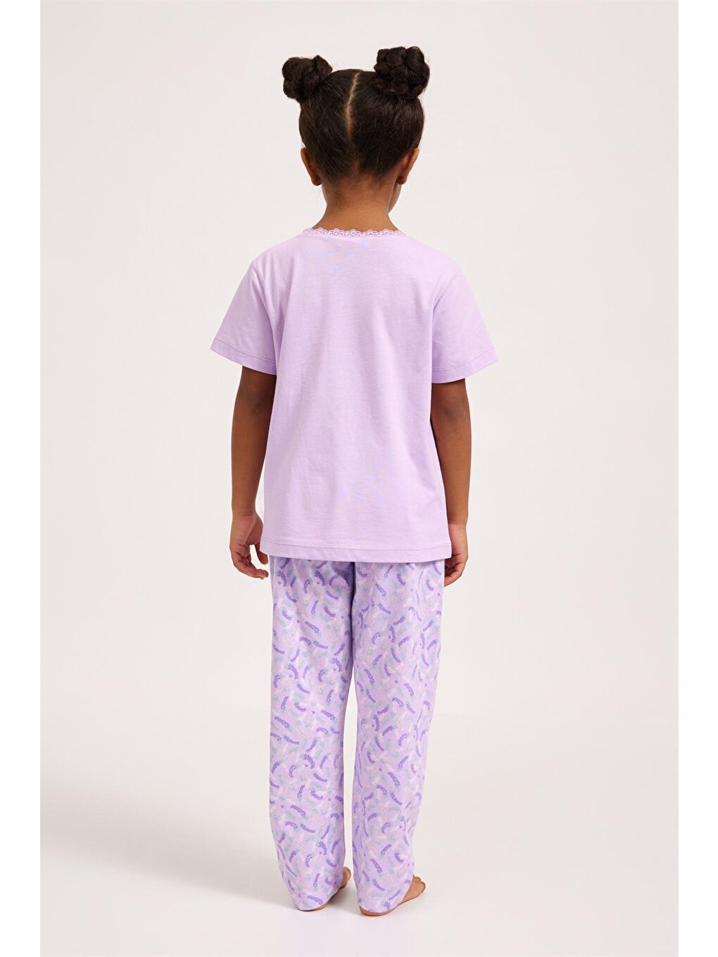 Katia And Bony Lila Lavender Kedi Baskı Kız Çocuk T-Shirt LILAC - 2