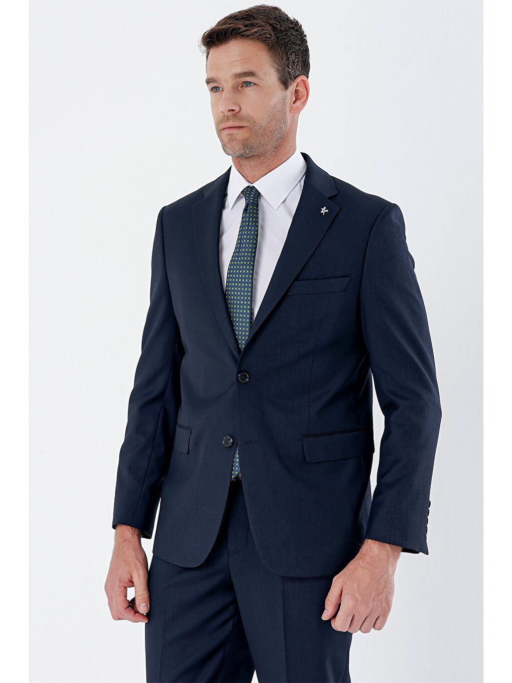 İMZA Lacivert Gabardin Mono Yaka Elastanlı 6 Drop Comfort Fit Rahat Kesim Klasik Takım Elbise 1001235152 - 2