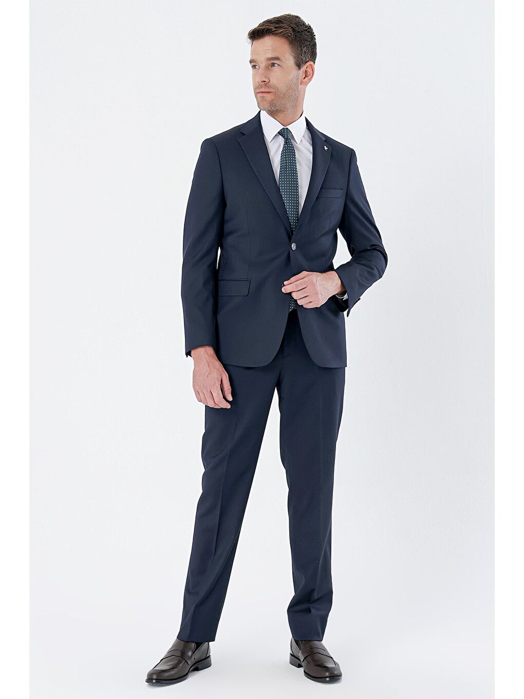 İMZA Lacivert Gabardin Mono Yaka Elastanlı 6 Drop Comfort Fit Rahat Kesim Klasik Takım Elbise 1001235152 - 4