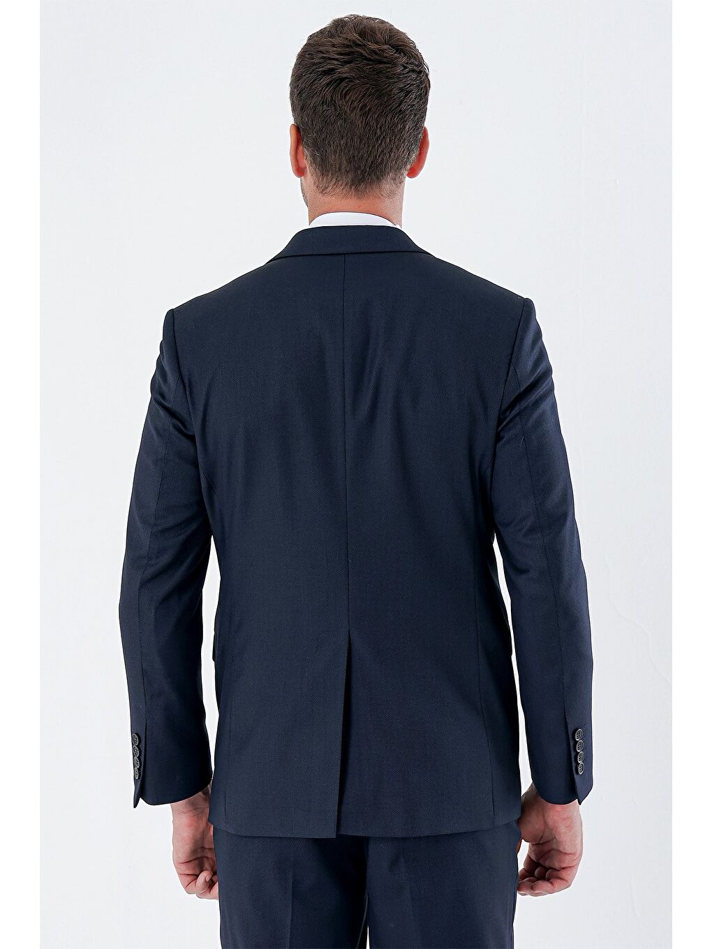 İMZA Lacivert Gabardin Mono Yaka Elastanlı 6 Drop Comfort Fit Rahat Kesim Klasik Takım Elbise 1001235152 - 6