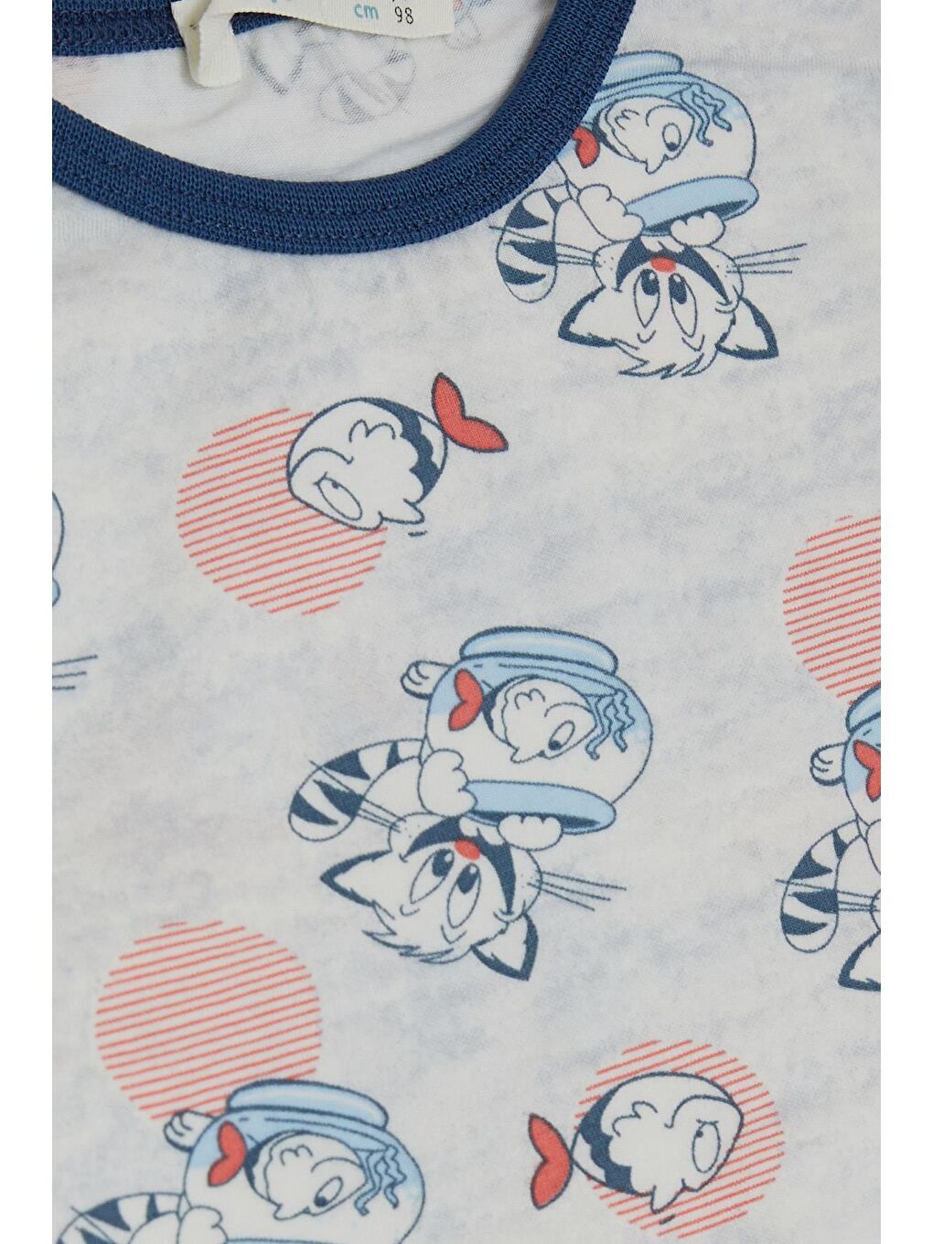 Erkek Bebek Pijama Takımı Dostluk Temalı Buz Mavisi (9 Ay)-4