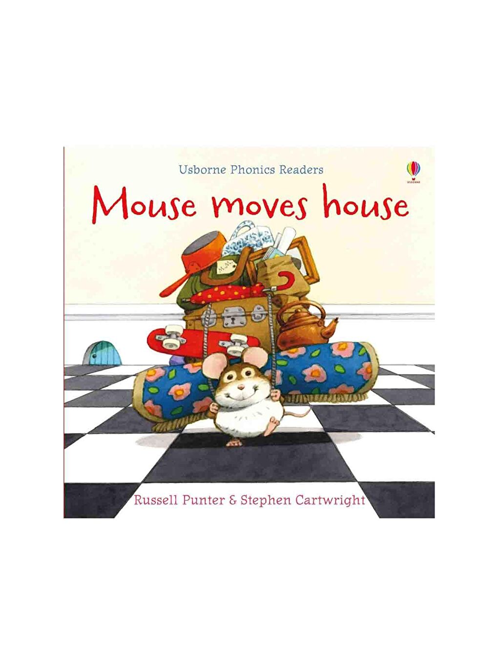 The Usborne Beyaz-Renklibaskı Mouse Moves House