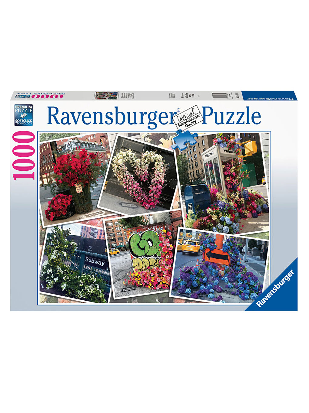 Ravensburger Renksiz 1000 Parça Puzzle NY Çiçekler RPB168194 - 1