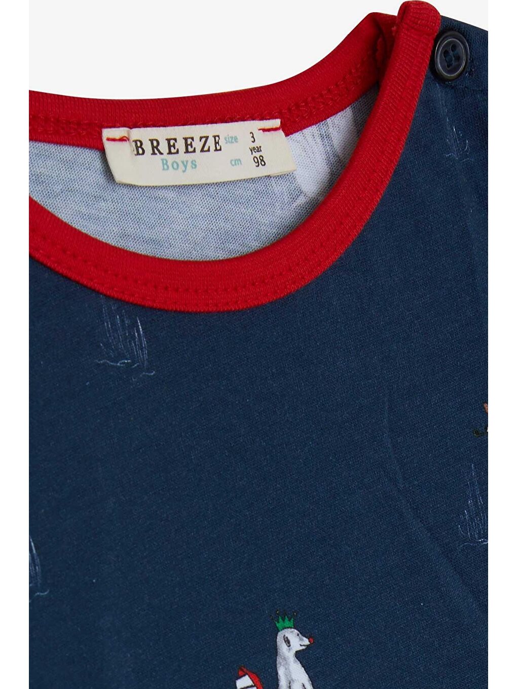 Erkek Bebek Pijama Takımı Yılbaşı Temalı Lacivert (9 Ay)-4