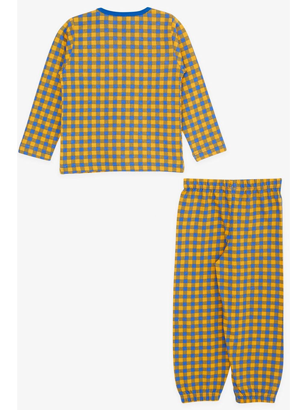 Erkek Bebek Pijama Takımı Ekose Desenli Karışık Renk (9 Ay-1 Yaş)-4