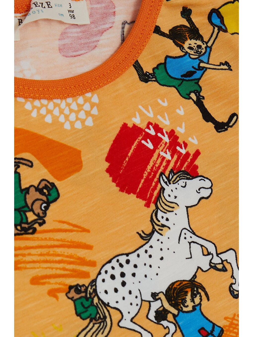 Erkek Bebek Pijama Takımı Çılgın Kız Desenli Hardal Sarı (9 Ay-1.5 Yaş)-3