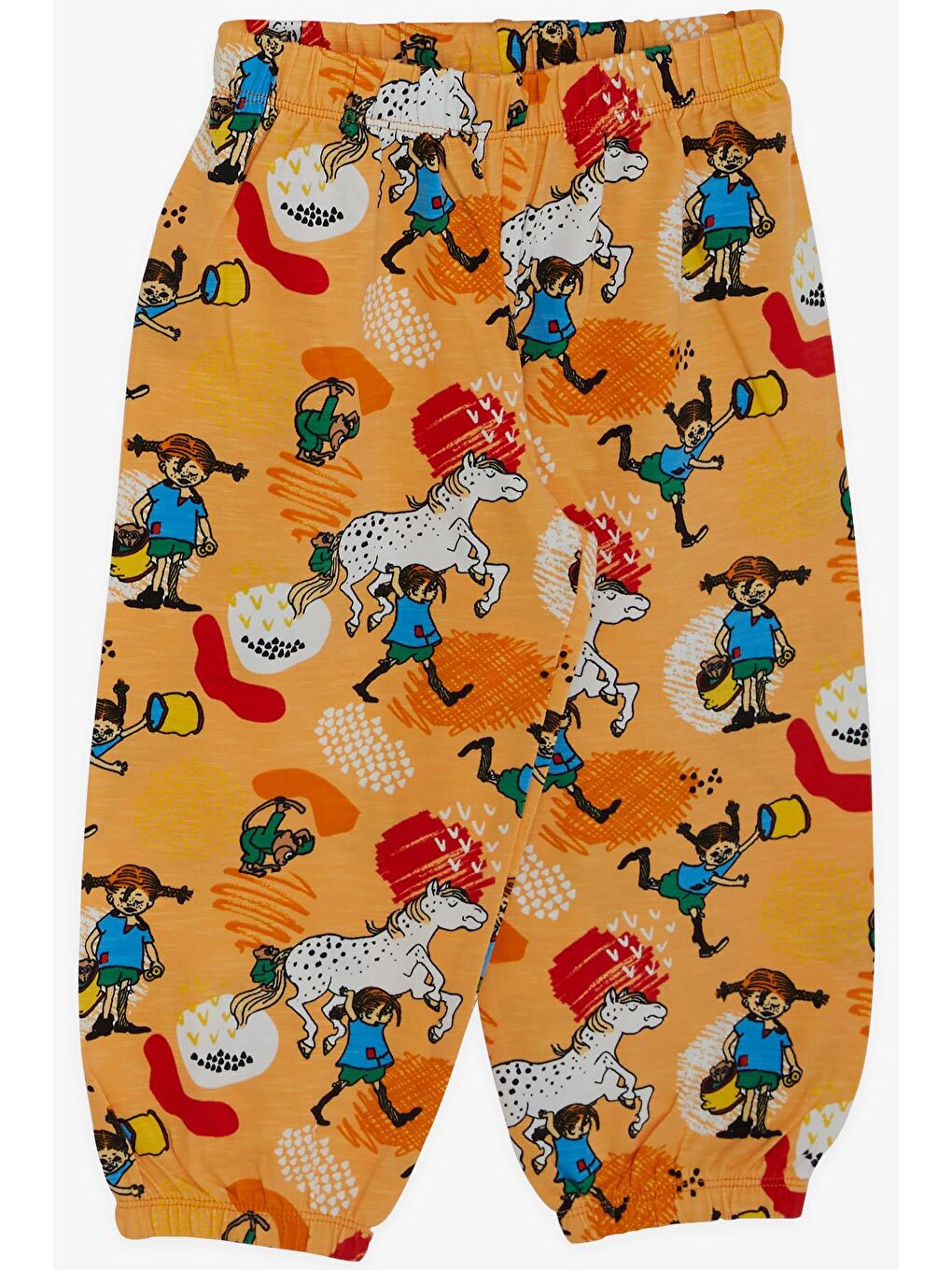 Erkek Bebek Pijama Takımı Çılgın Kız Desenli Hardal Sarı (9 Ay-1.5 Yaş)-4