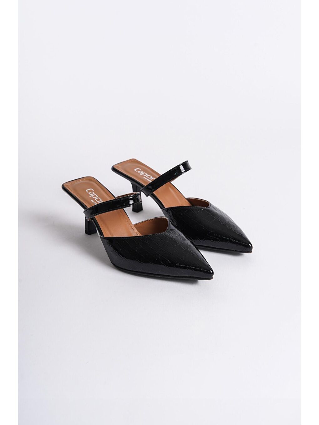 Siyah Kadın Topuklu Terlik
