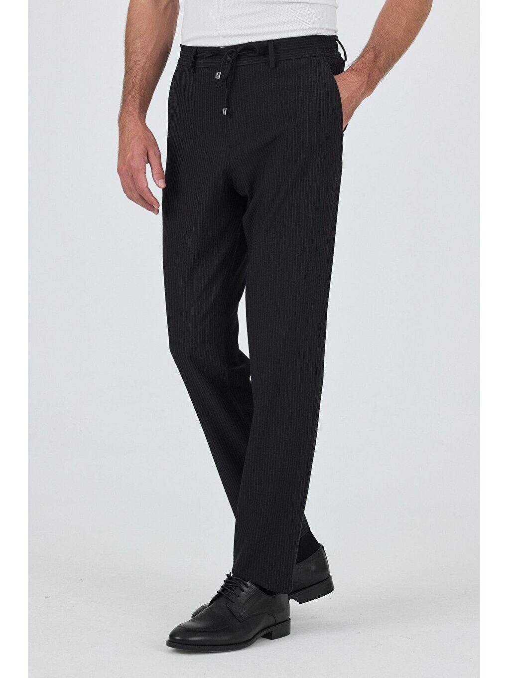 Siyah Esnek Yandan Cepli Casual Comfort Fit Jogger Pantolon 1003250117-2