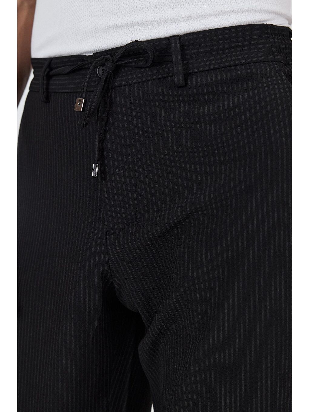 Siyah Esnek Yandan Cepli Casual Comfort Fit Jogger Pantolon 1003250117-3