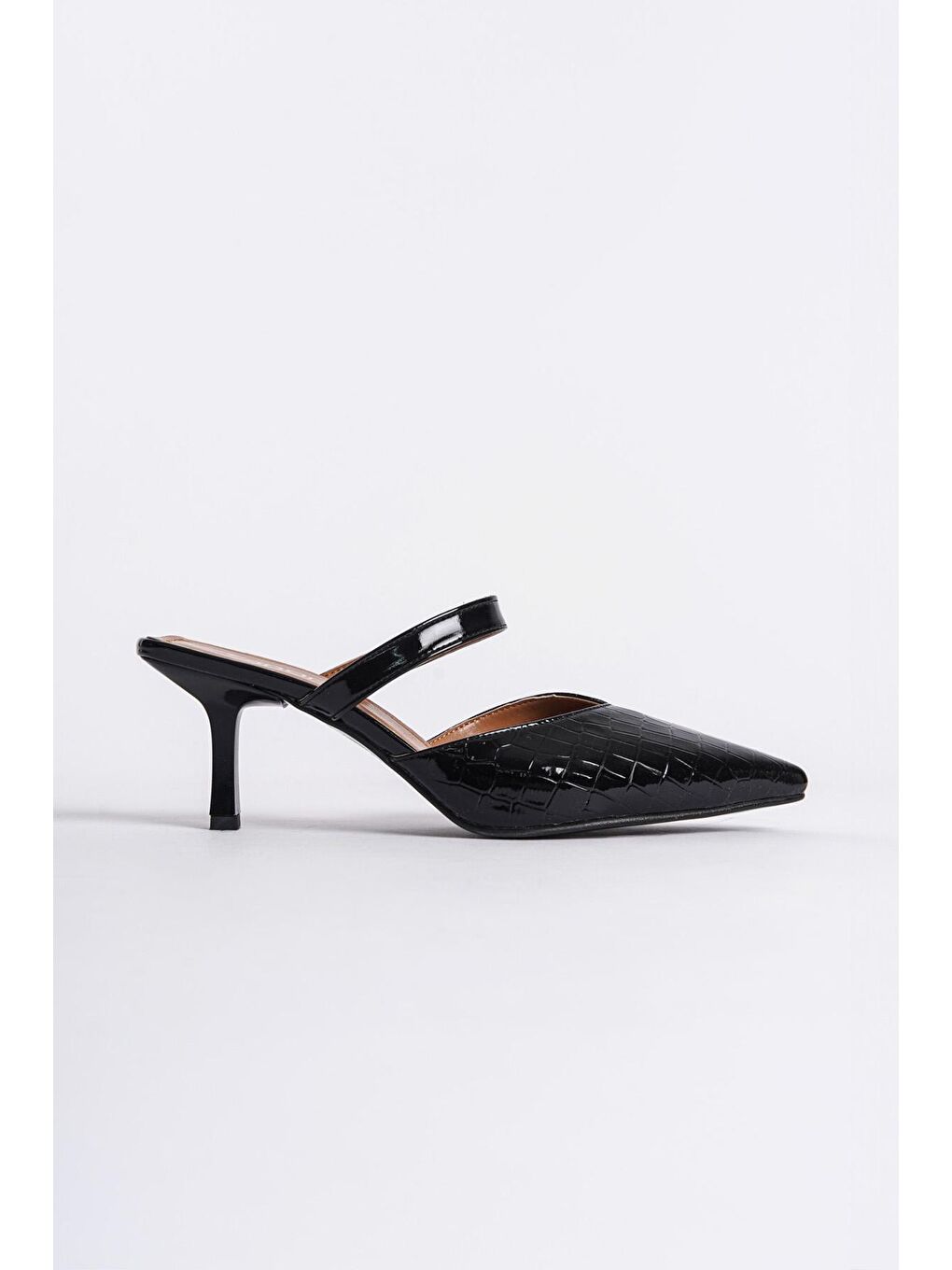 Siyah Kadın Topuklu Terlik-3