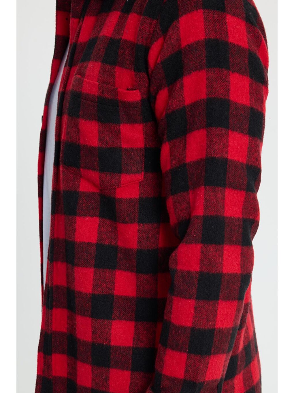 Karışık Erkek Slim Fit Dar Kesim Uzun Kollu Cepli Kareli Dama Desenli Kışlık Oduncu Gömlek-5