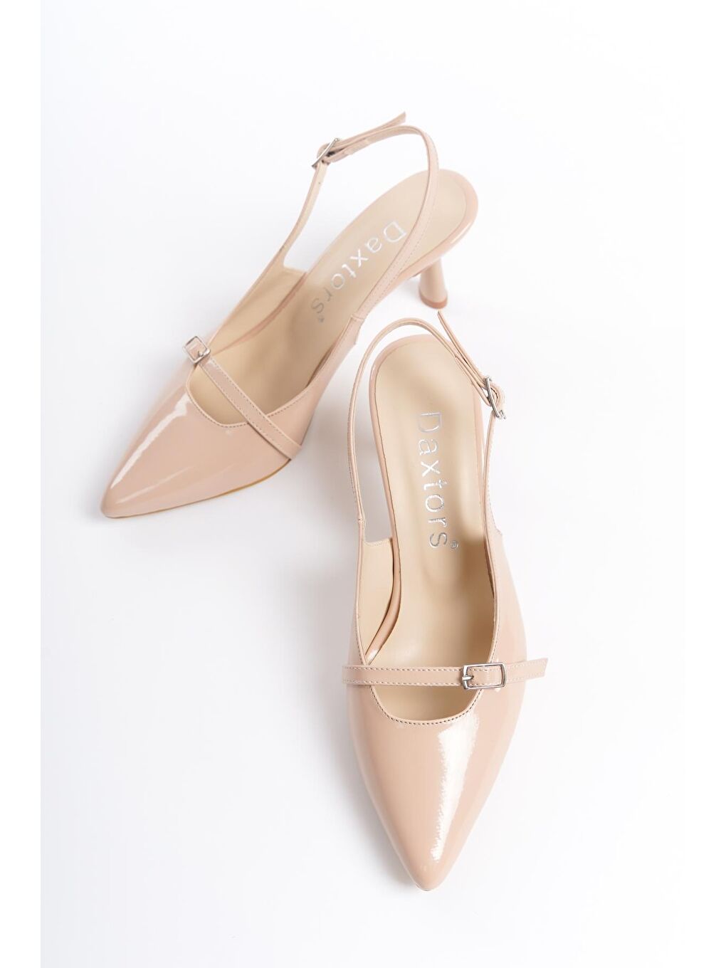 Bej D377 Günlük Ortopedik   Kadın Klasik Topuklu Ayakkabı