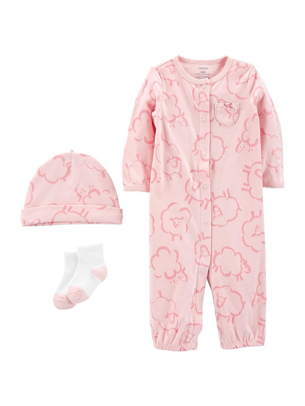 Carter's Pembe Kız Bebek Tulumlu Set