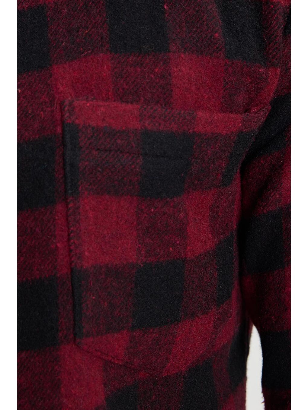 Karışık Erkek Slim Fit Dar Kesim Uzun Kollu Cepli Kareli Dama Desenli Kışlık Oduncu Gömlek-5