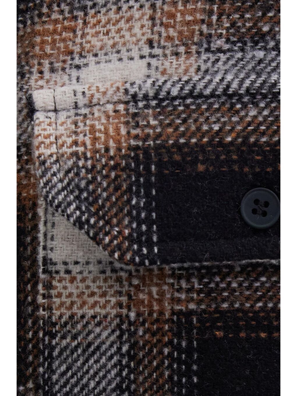 Karışık Erkek Slim Fit Dar Kesim Çift Cepli Kapaklı Spor Yaka Kareli Oduncu Gömlek-5