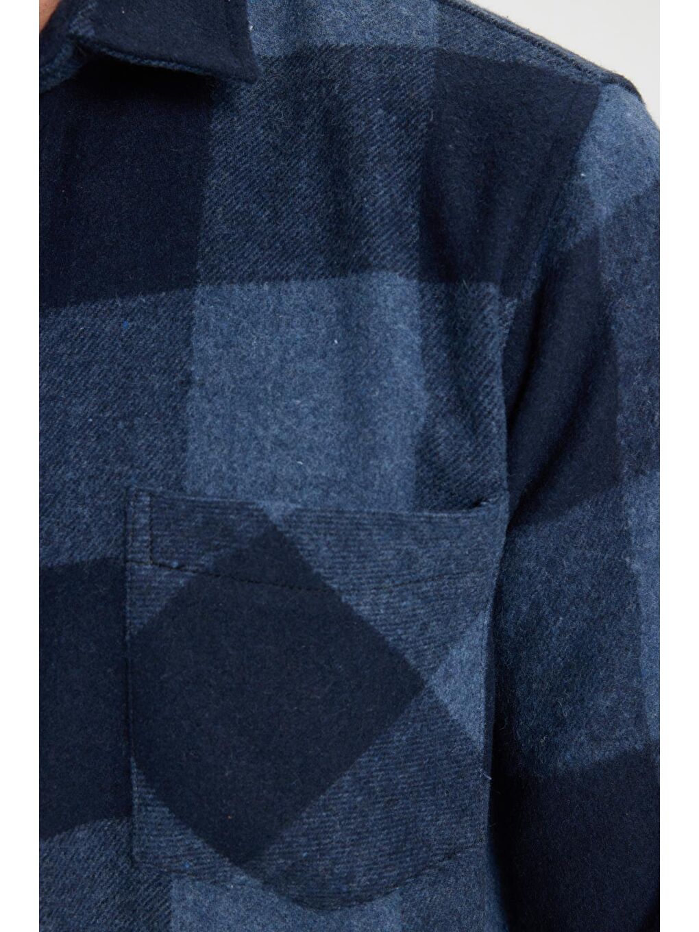 Karışık Erkek Regular Fit Klasik Kesim Kareli Cepli Oduncu Gömlek-6