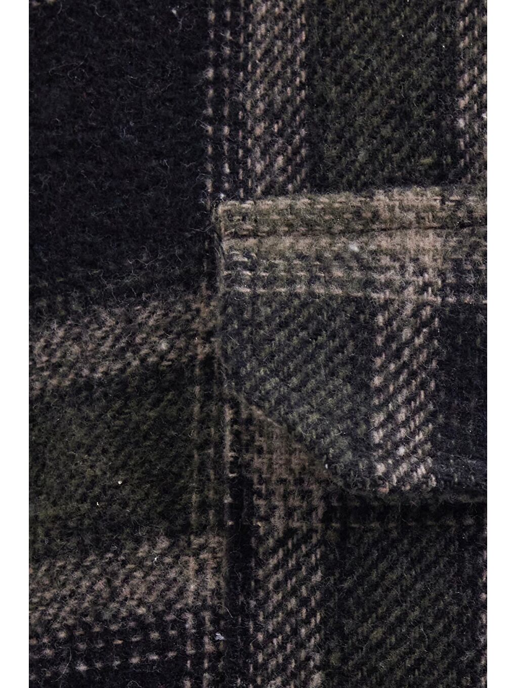 Karışık Erkek Slim Fit Dar Kesim Çift Cepli Kapaklı Spor Yaka Kareli Oduncu Gömlek-5