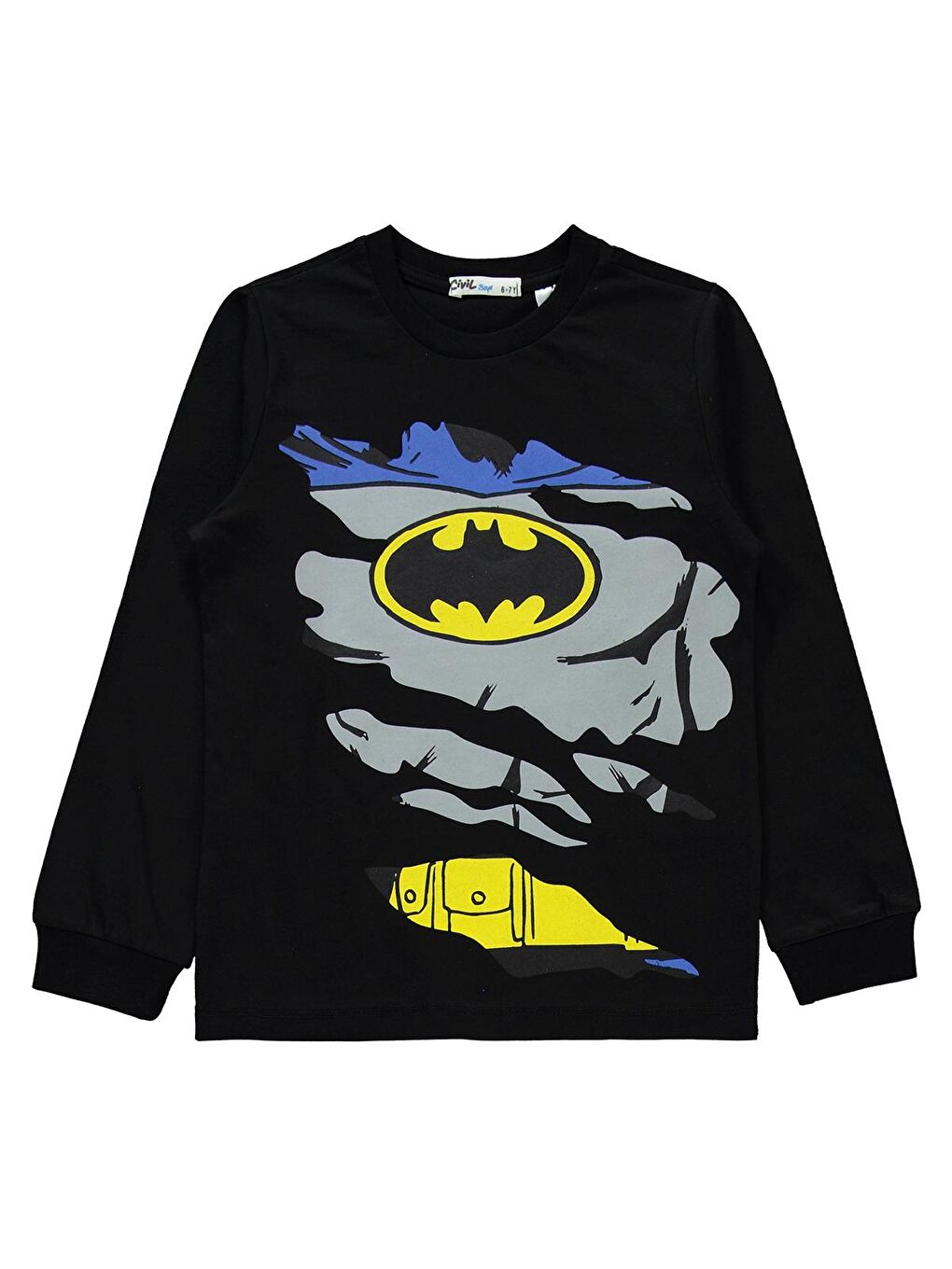 Civil Siyah Batman Erkek Çocuk Pijama Takımı 10-13 Yaş Siyah - 2