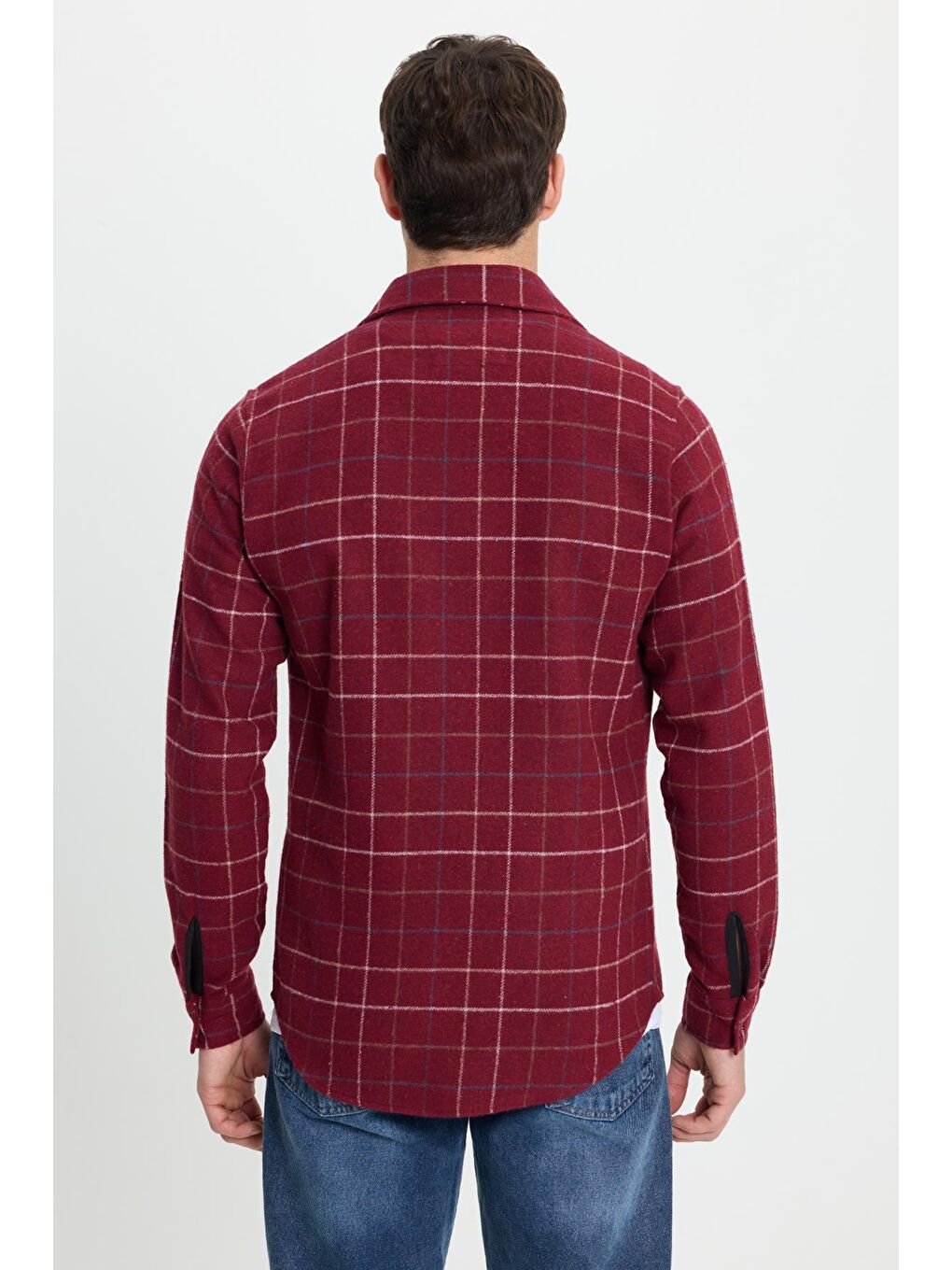 Karışık Erkek Slim Fit Dar Kesim Spor Yaka Çift Cep Kapaklı Kareli Gömlek-6