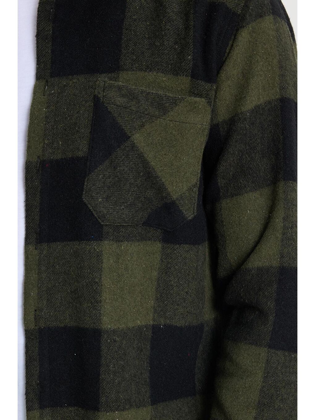 Karışık Erkek Regular Fit Klasik Fit Kareli Cepli Oduncu Gömlek-2