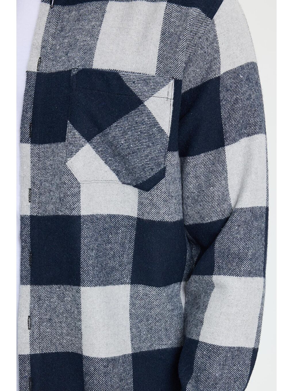 Karışık Erkek Regular Fit Klasik Fit Kareli Cepli Oduncu Gömlek-2