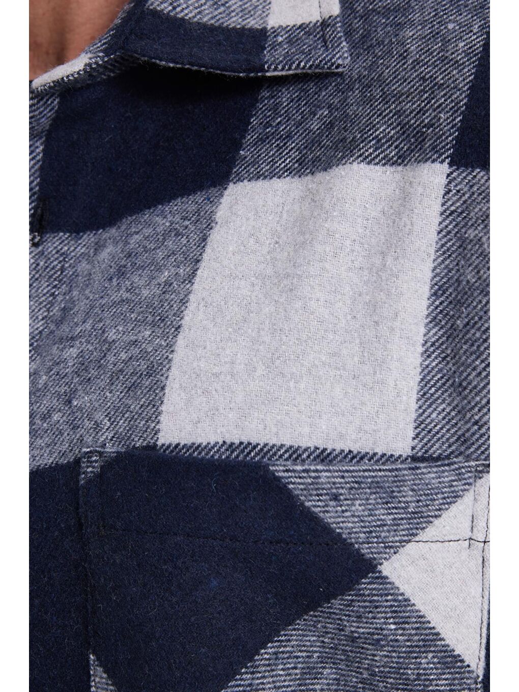 Karışık Erkek Regular Fit Klasik Fit Kareli Cepli Oduncu Gömlek-6