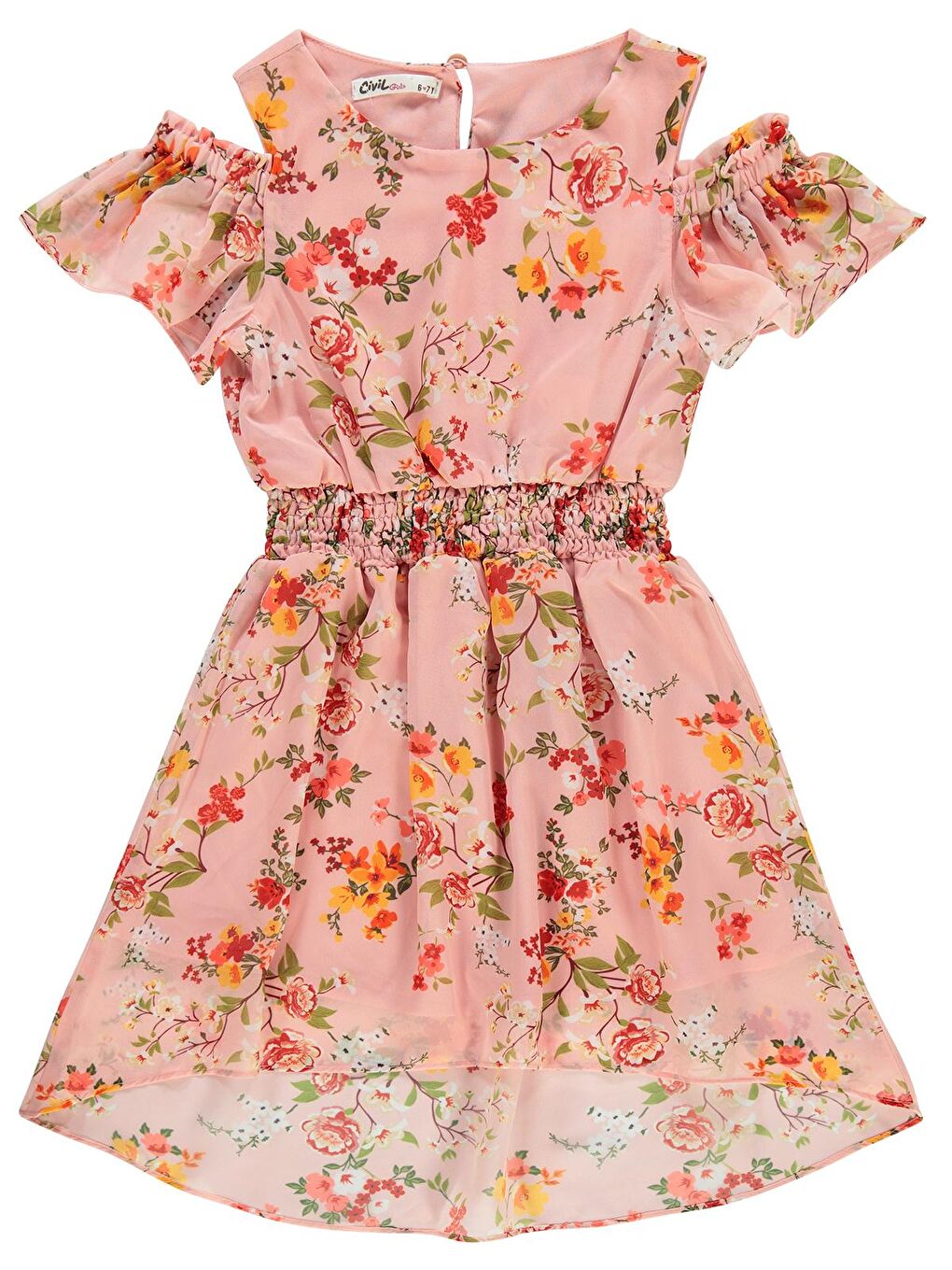 Pembe Girls Kız Çocuk Elbise 6-9 Yaş Pudra