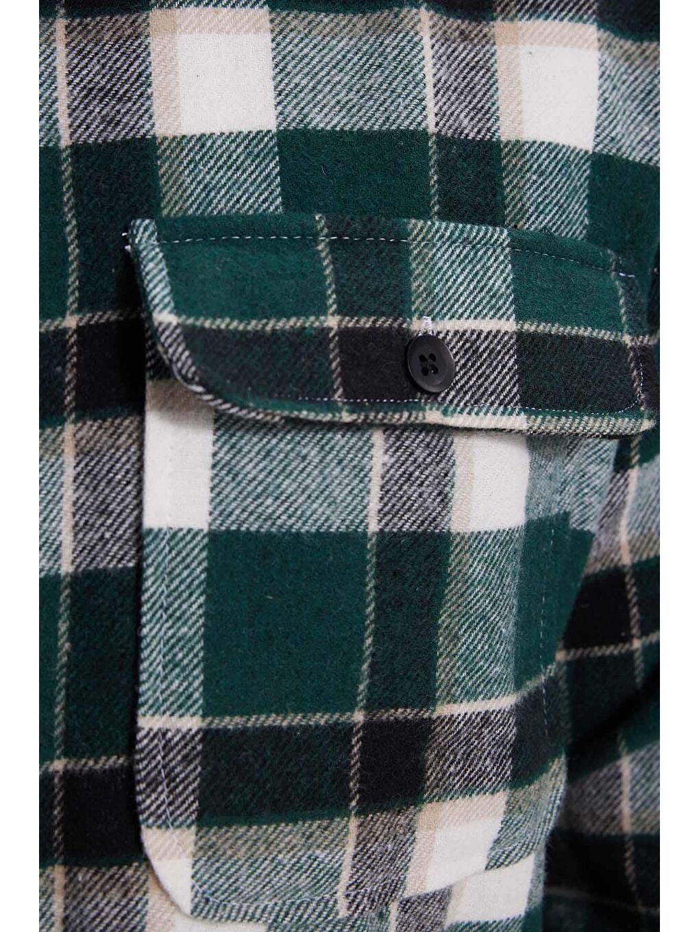 Karışık Erkek Relax Fit Rahat Kesim Çift Cepli Kışlık Oduncu Kareli Gömlek-5