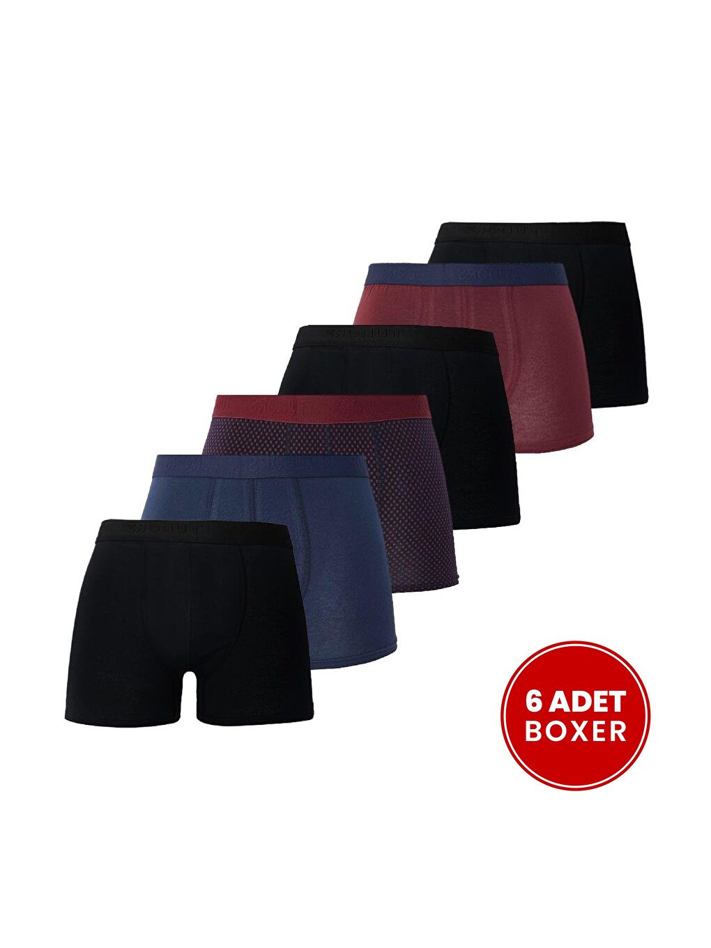 Sarı Erkek 6'Lı Pamuklu Elastanlı Esnek Kumaş Premium Seri Boxer