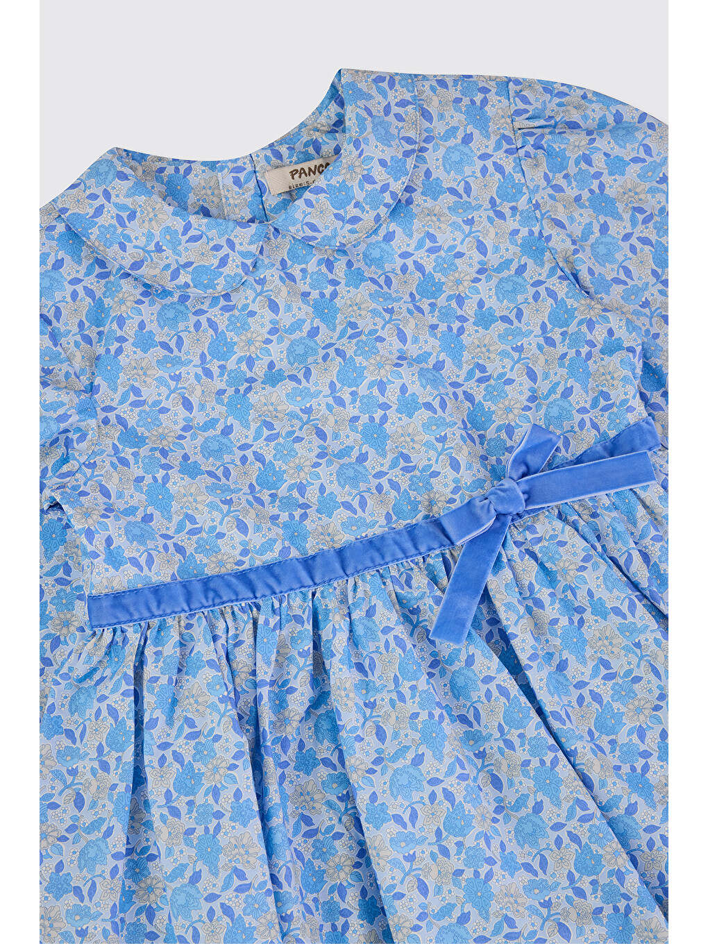 Mavi Liberty Kumaş Kız Çocuk Çiçek Desenli Elbise-3