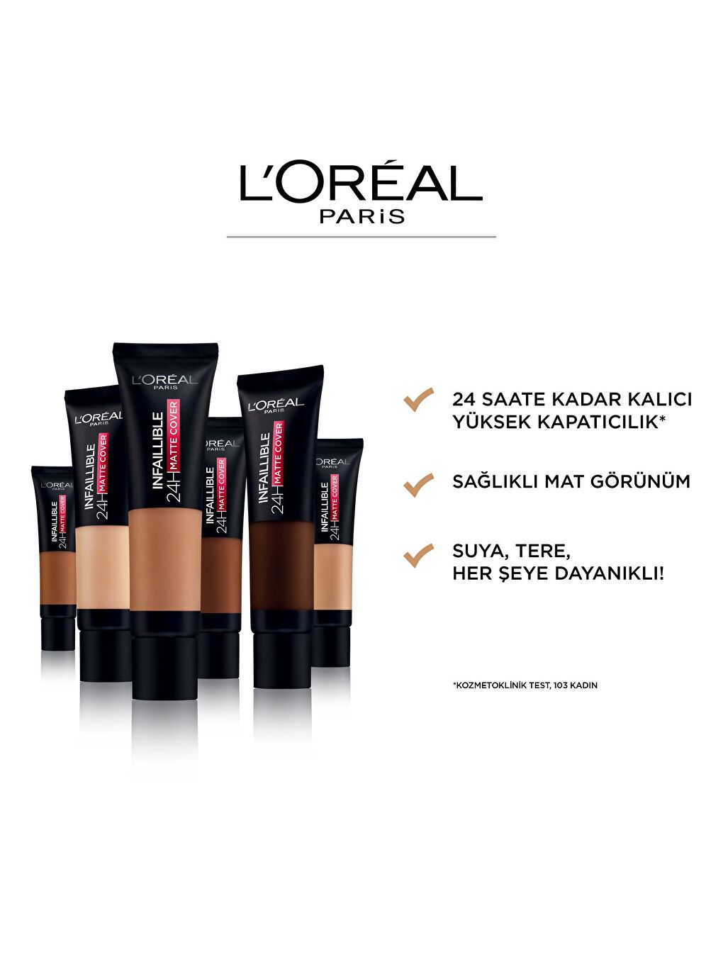 L'Oreal Paris Nude Infaillible 24H Matte Cover Yüksek Kapatıcı Fondöten - 25 Rose Ivory - 2