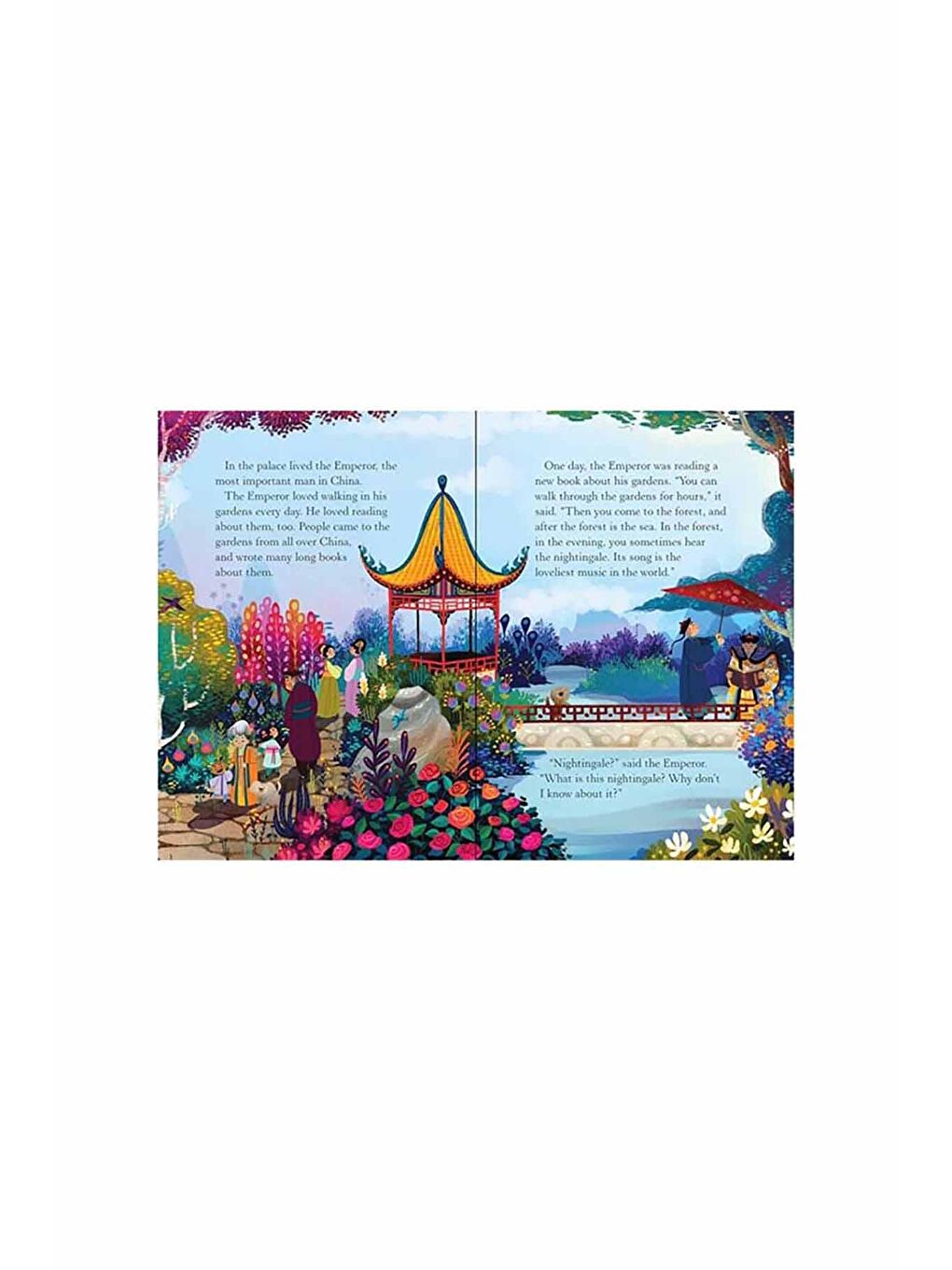 The Usborne Beyaz-Renklibaskı The Emperor and the Nightingale - 1