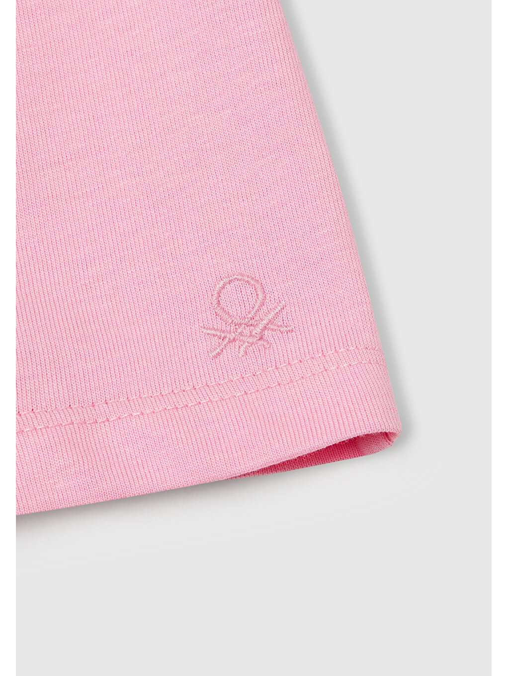 Kız Bebek Pembe Logo İşlemeli Beli İpli Şort-2