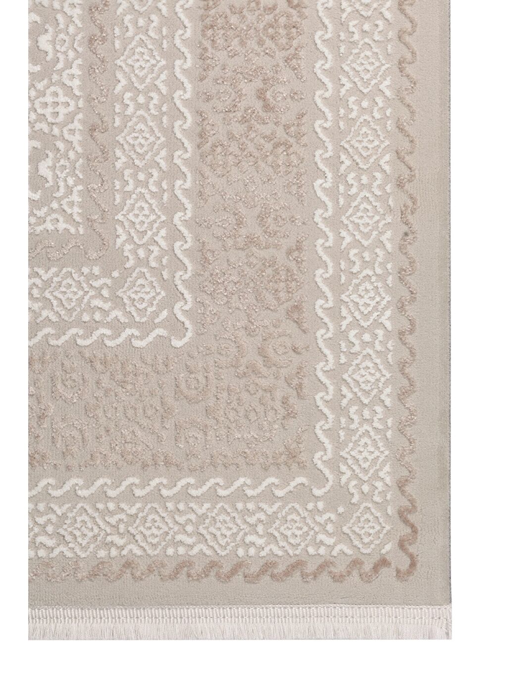 Ekru Leo 2977 Modern Dokuma Halı-100x200-1