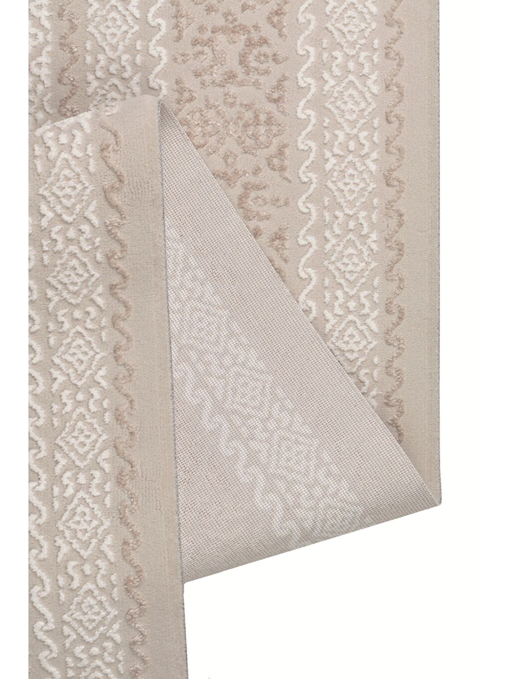 Ekru Leo 2977 Modern Dokuma Halı-100x200-2