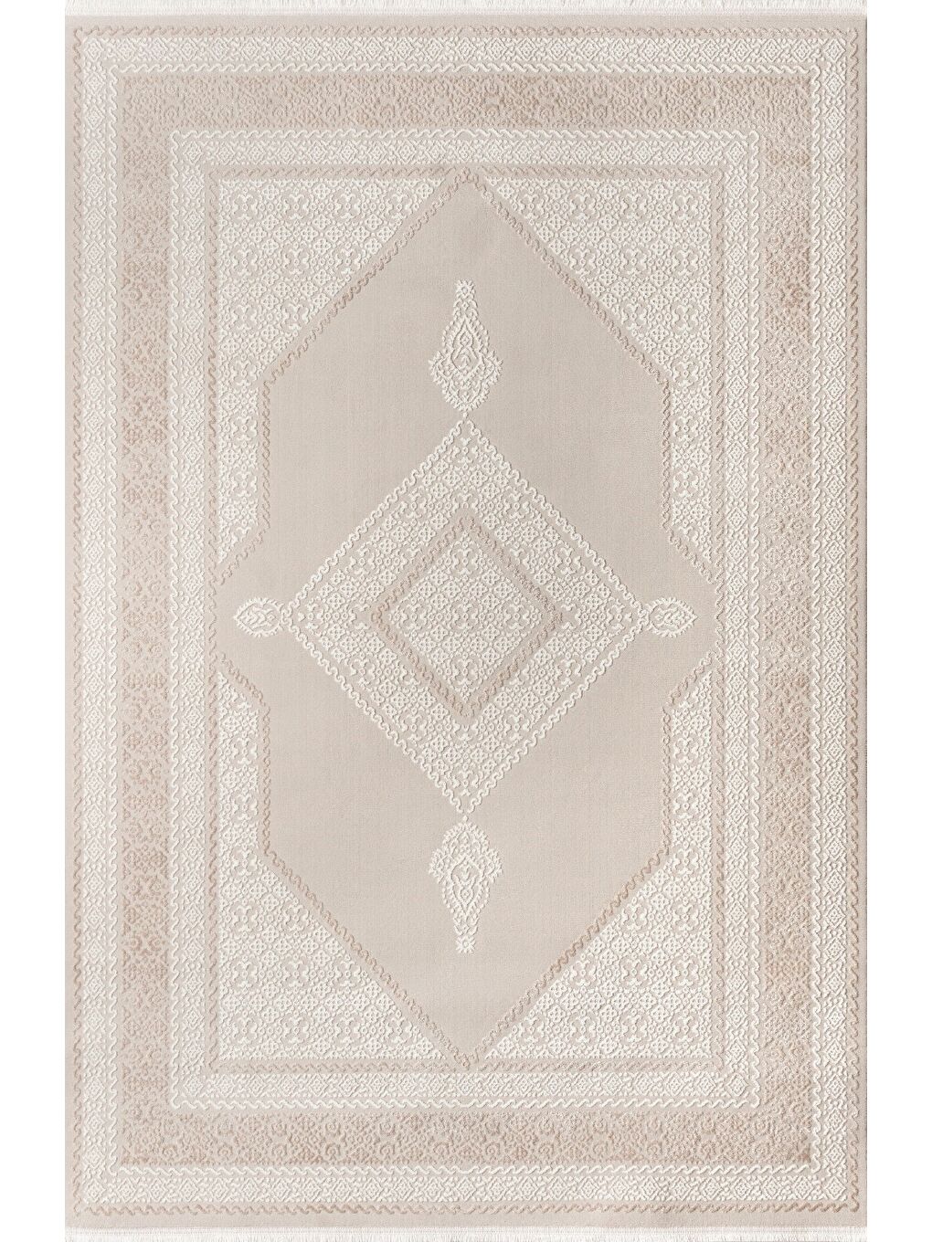 Ekru Leo 2977 Modern Dokuma Halı-100x200-3