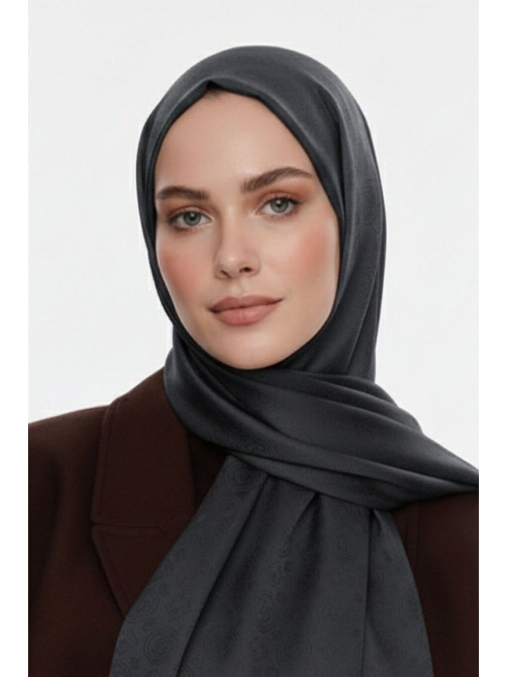 & YAQA Filigranlı Haki Şal-1