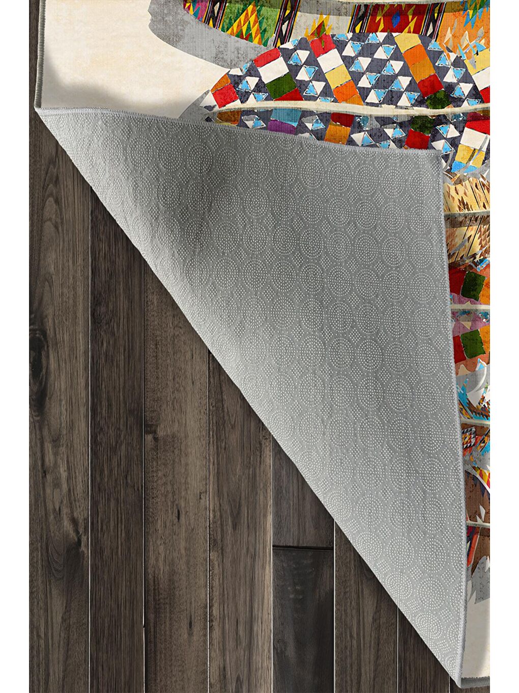 Karışık Özel Tasarım, Kaymaz Taban, İnce, Yıkanabilir, Modern Halı WOOKECE1394 120x180-6