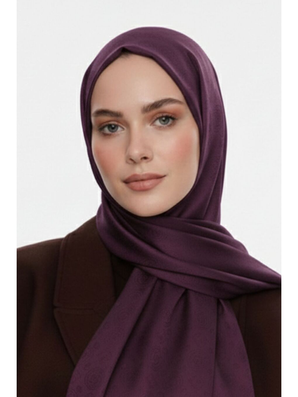 & YAQA Filigranlı Mor Şal-2
