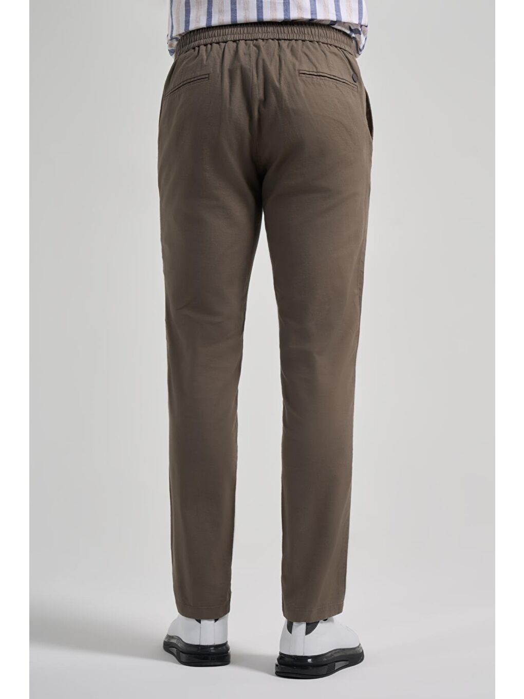 Koyu Haki Pamuklu Yandan Cepli Casual Comfort Fit Jogger Pantolon 1003250110-3
