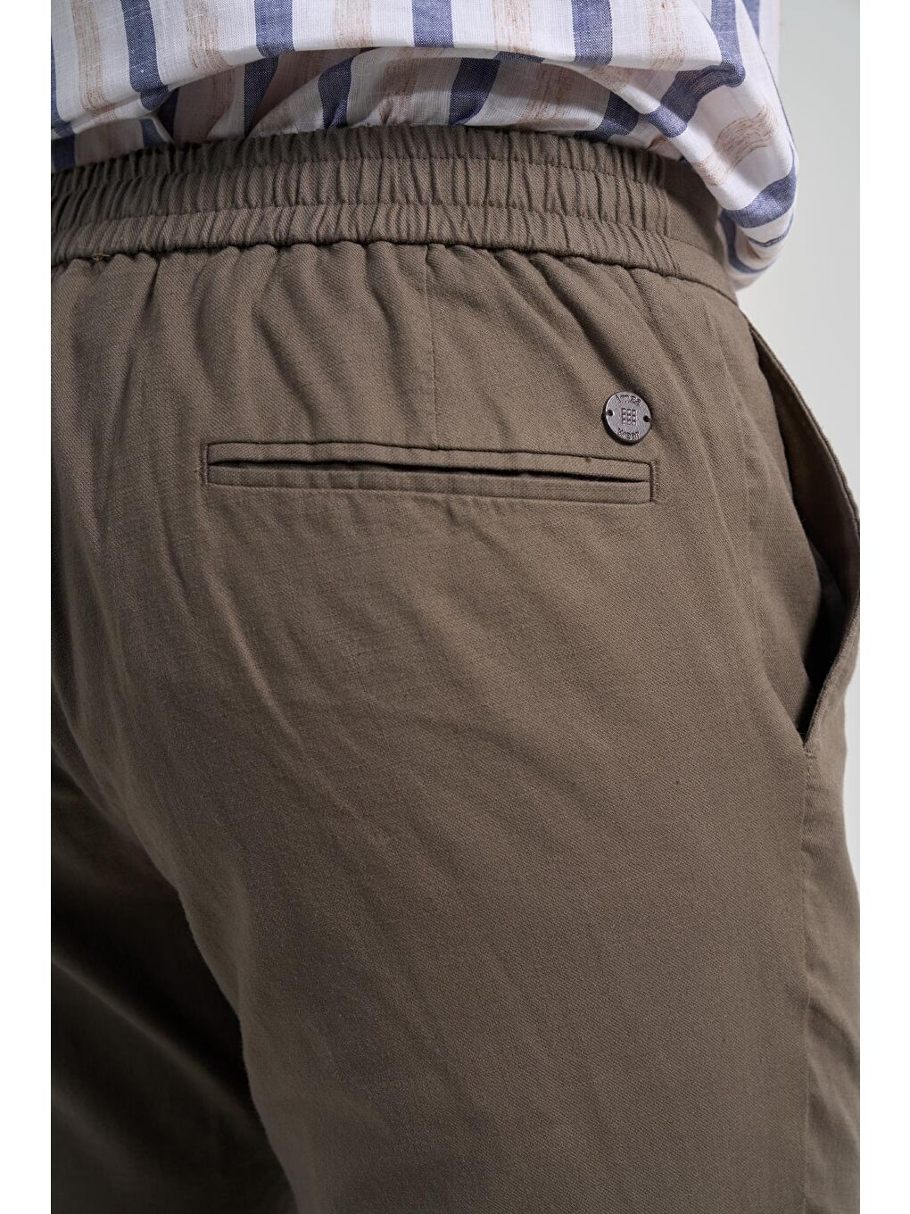 Koyu Haki Pamuklu Yandan Cepli Casual Comfort Fit Jogger Pantolon 1003250110-4