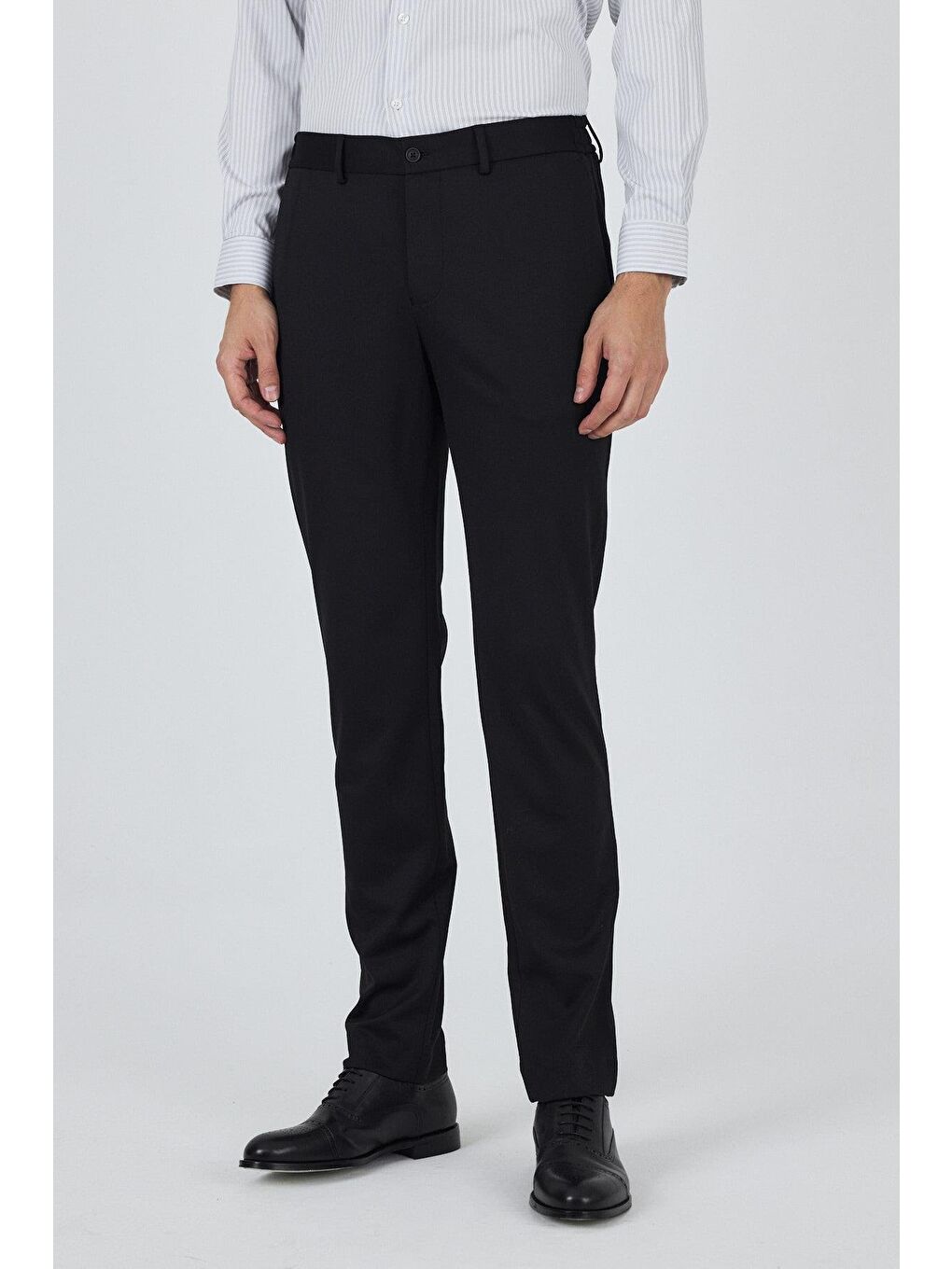 Siyah Esnek Yandan Cepli Casual Slim Fit Jogger Pantolon 1003250157-1