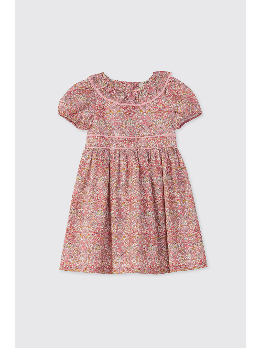 Pembe Liberty Kumaş Kız Çocuk Elbise